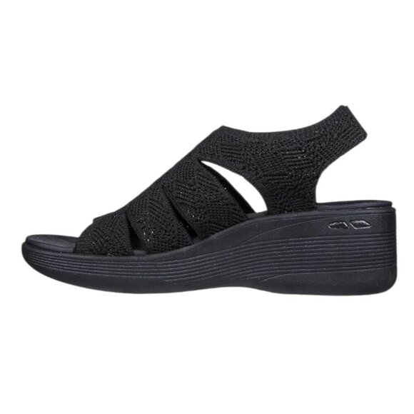 Skechers Womens Pier-Lite  Memory Maker Wedge Sandal Stretch Knit Size 9 - Picture 4 of 10